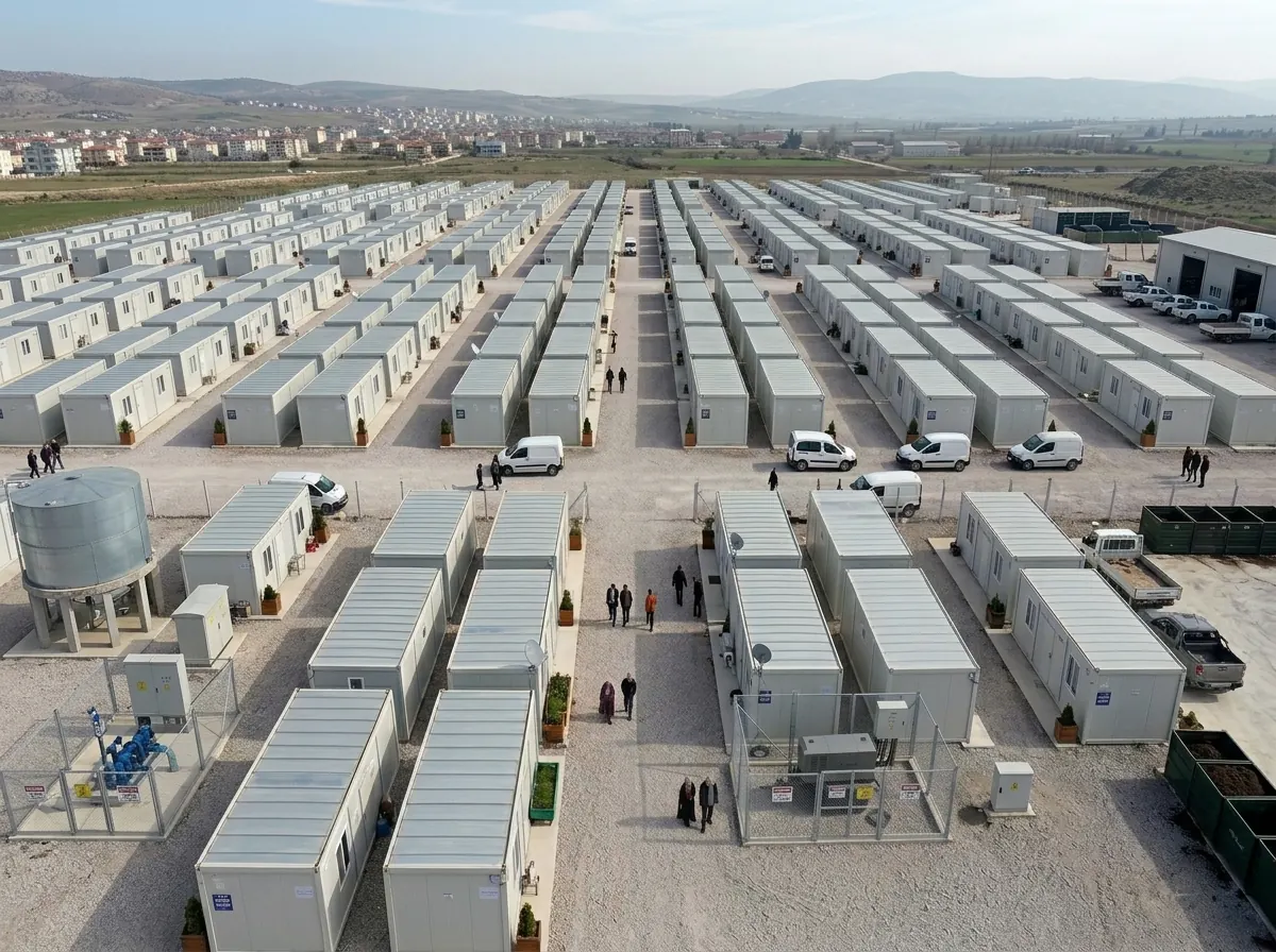 Lean Eco Cell taşınabilir yakıt hücreli jeneratörlerle güç sağlanan afet yardım konteyner kampı